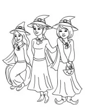 roupas de bruxa para colorir