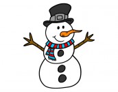 Boneco de neve para colorir