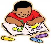 Crianças na escola para colorir