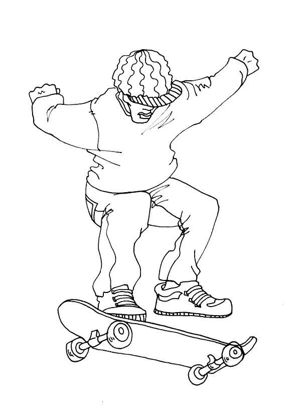 Desenhos de skate para colorir 01