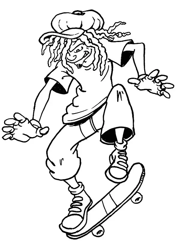 Desenhos de skate para colorir 02