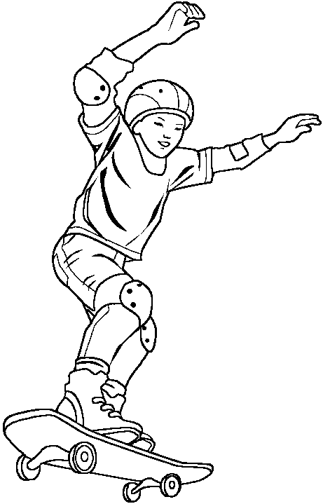 Desenhos de skate para pintar 01