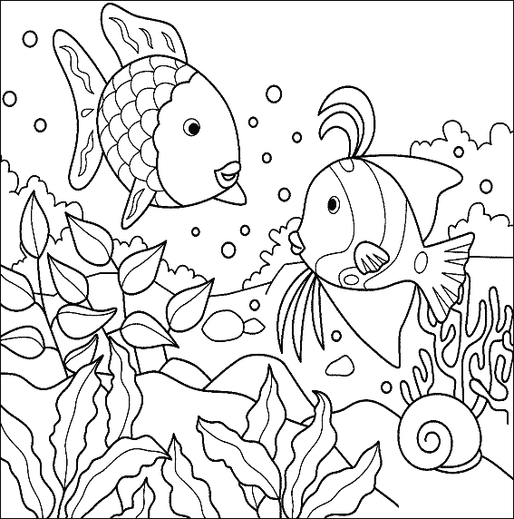 animais do oceano para colorir