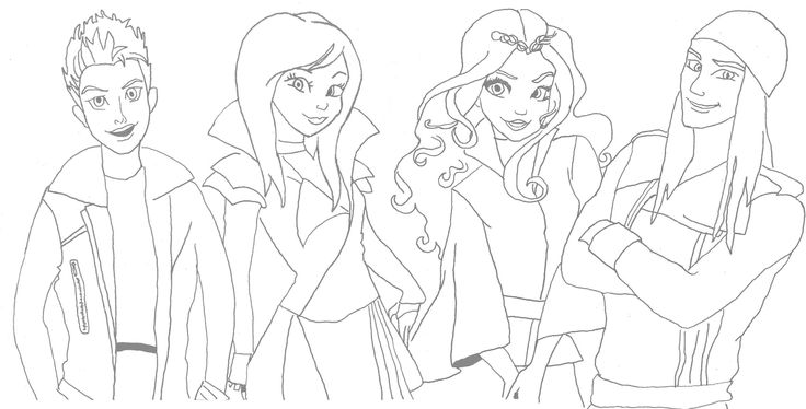 descendentes disney desenhos para colorir