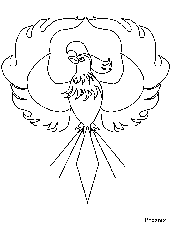 desenho da ave fenix imprimir
