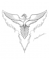 desenho da fenix para colorir