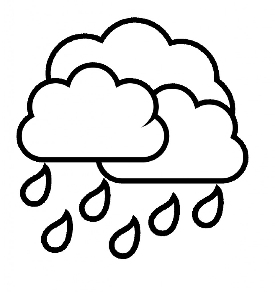 Desenhos de chuva para colorir