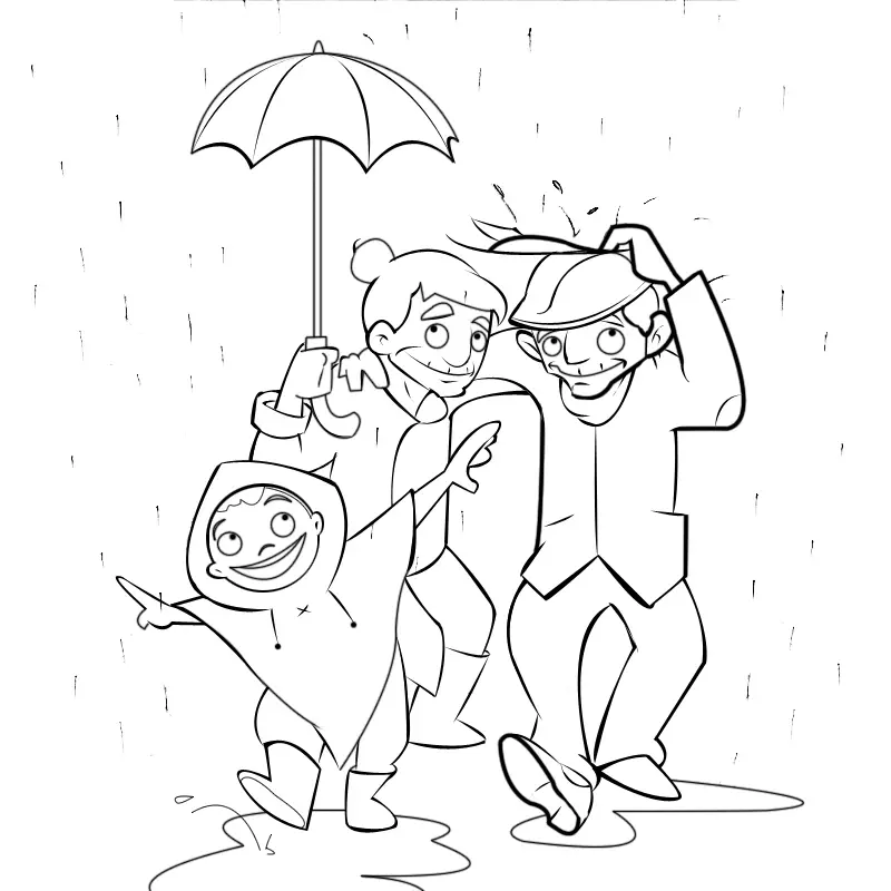 desenhos de chuva para pintar 01