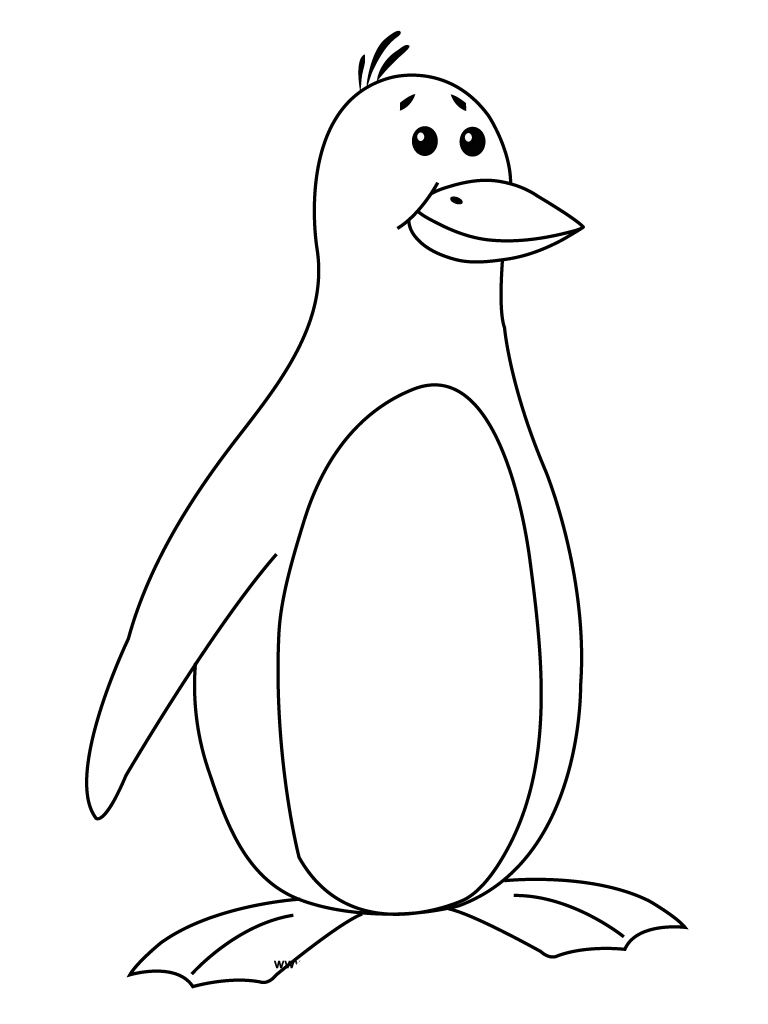 desenhos de pinguim para pintar 03