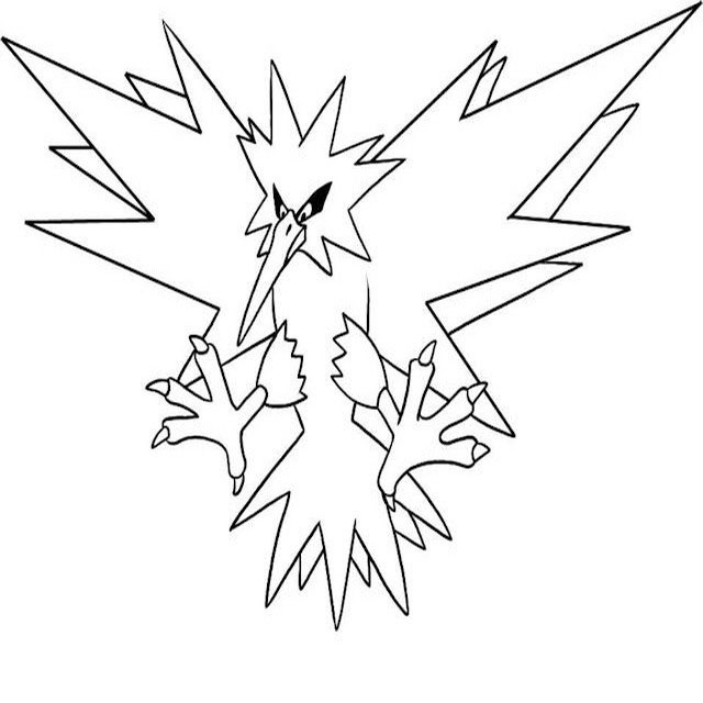 desenhos de zapdos para para colorir 03