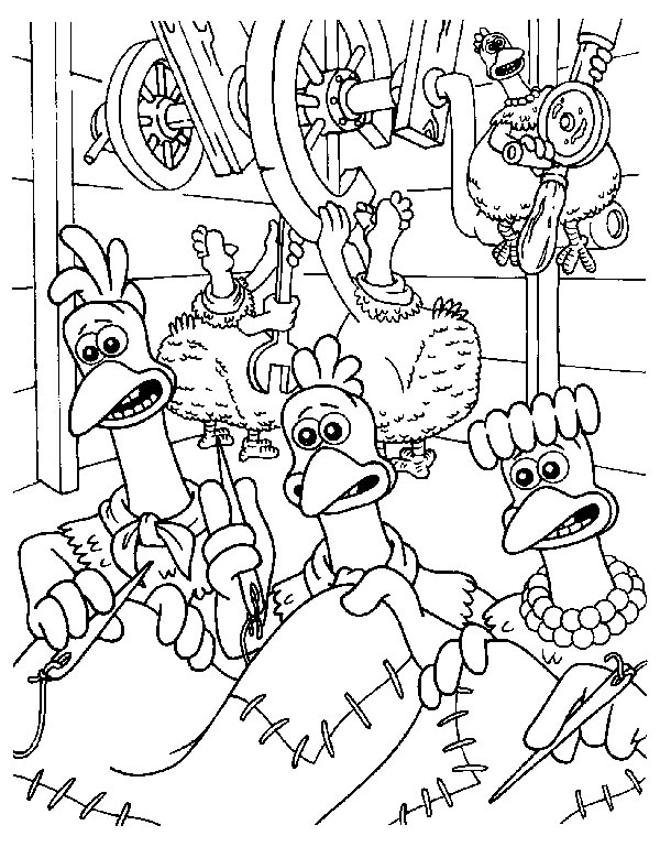 desenhos para colorir a fuga das galinhas 03