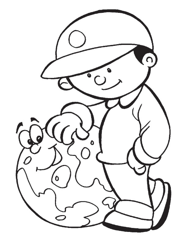 desenhos para colorir do planeta terra 01