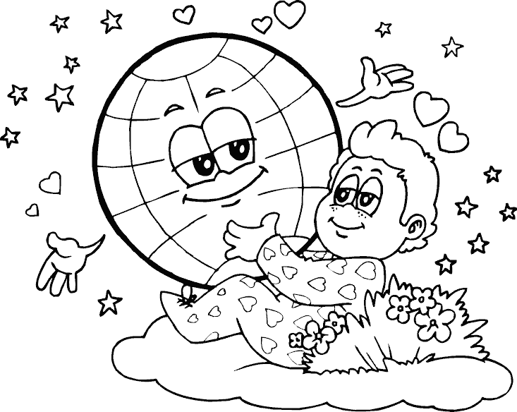 desenhos para colorir do planeta terra pedindo socorro 02