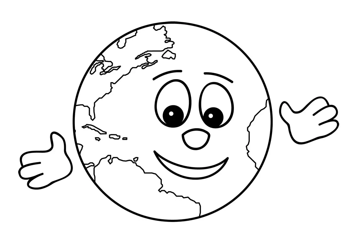 desenhos para imprimir do planeta terra 01