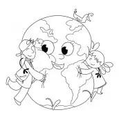 desenhos para imprimir do planeta terra pedindo socorro 03
