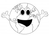 desenhos para imprimir do planeta terra sorrindo 01