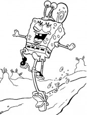 imagens de gary bob esponja para pintar e imprimir