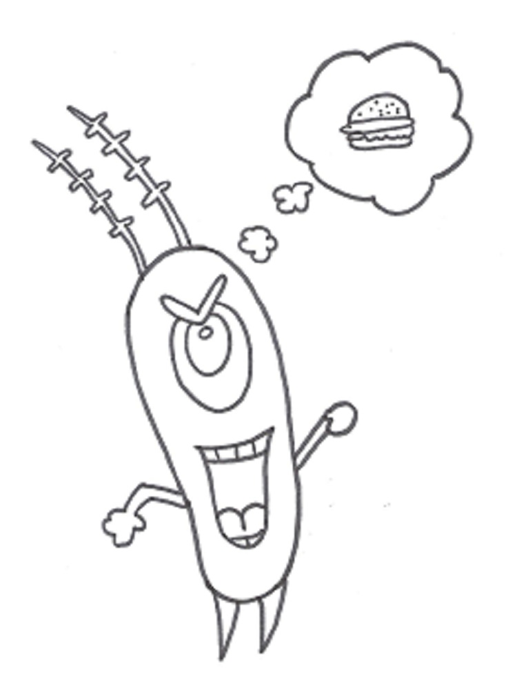 plankton bob esponja para colorir