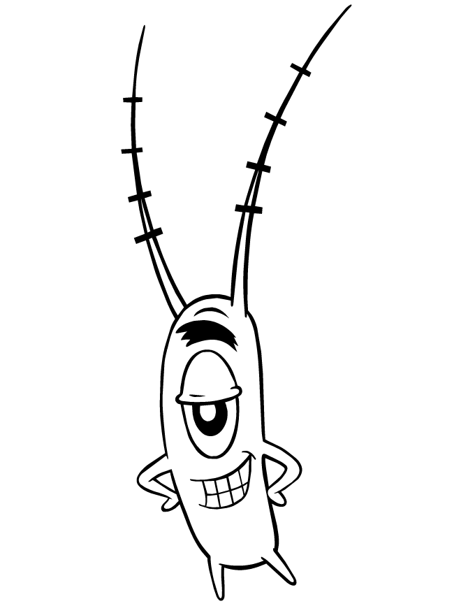 plankton bob esponja para pintar