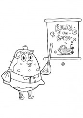 senhora puff bob esponja para colorir