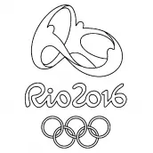 logo dos jogos olímpicos rio 2016 para colorir
