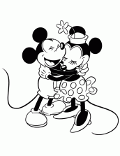 mickey abraçando a minnie