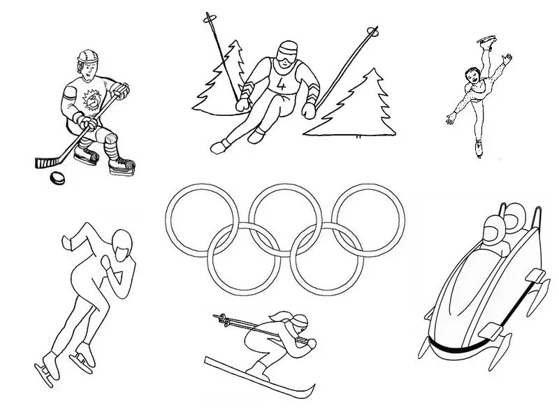 modalidades jogos olimpicos de inverno para colorir