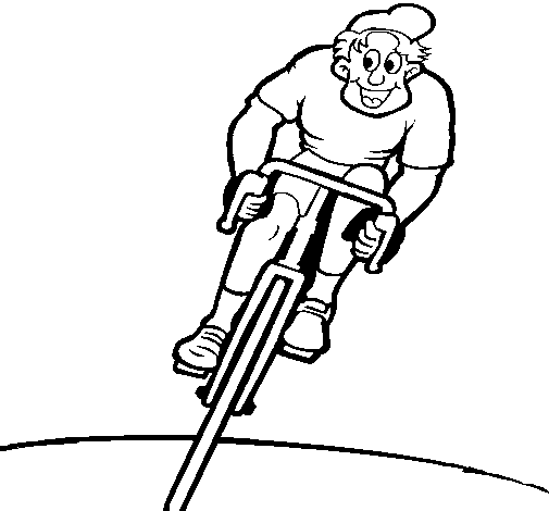 ciclismo para colorir