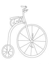 figura de bicicleta para colorir