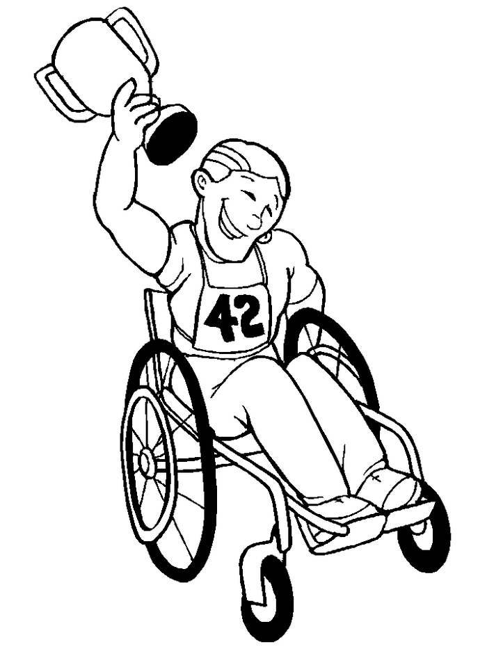 jogador de basquete jogos paraolimpicos para colorir