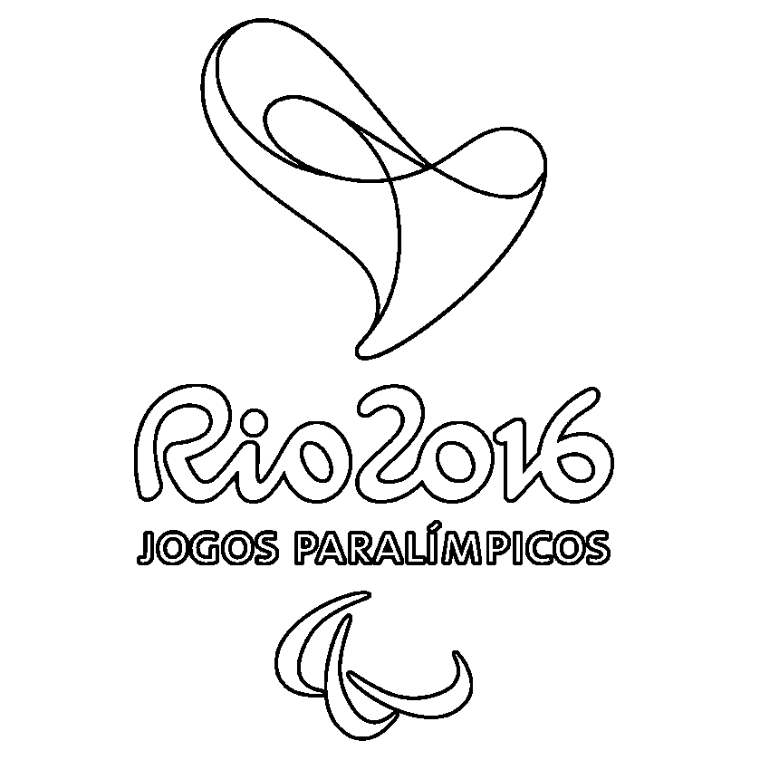 logo dos jogos olimpicos rio 2016 para colorir