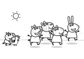 amigos da peppa pig para colorir