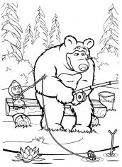 60 Folhas Desenho Pra Colorir Pintar Masha E O Urso