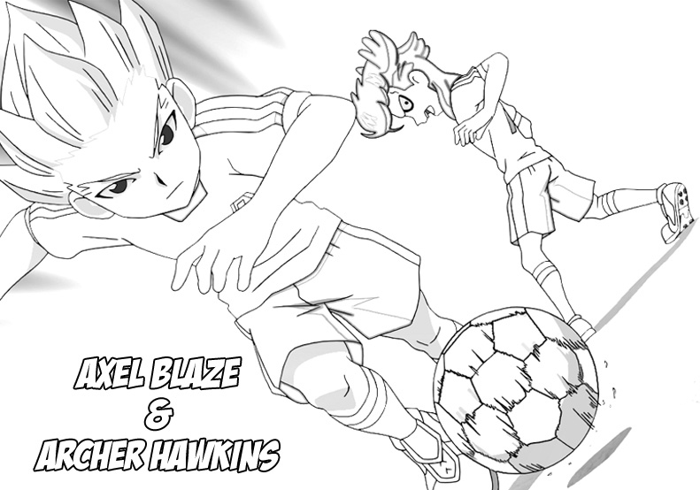 desenhos de inazuma eleven go para colorir