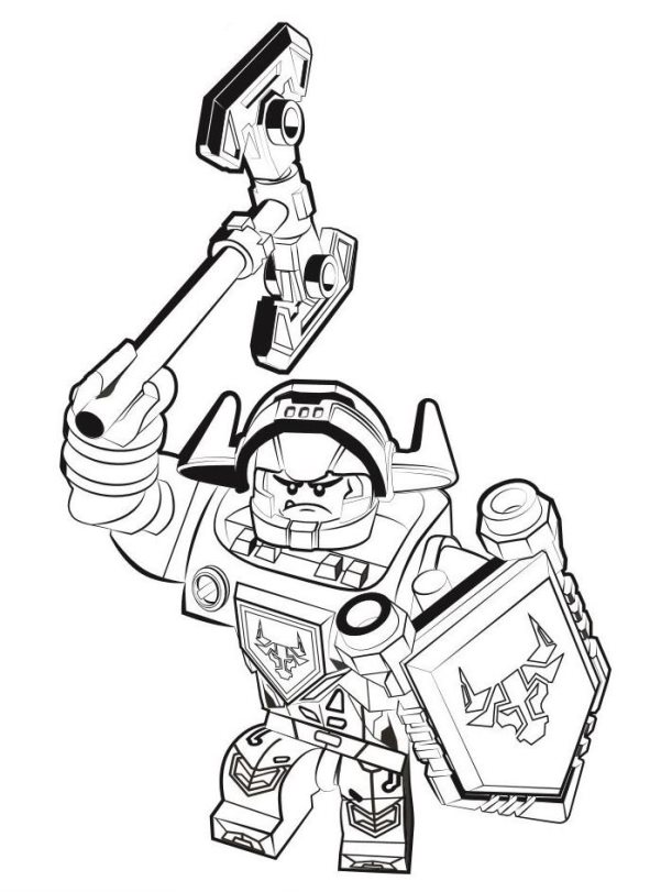 desenhos de lego nexo knights para colorir