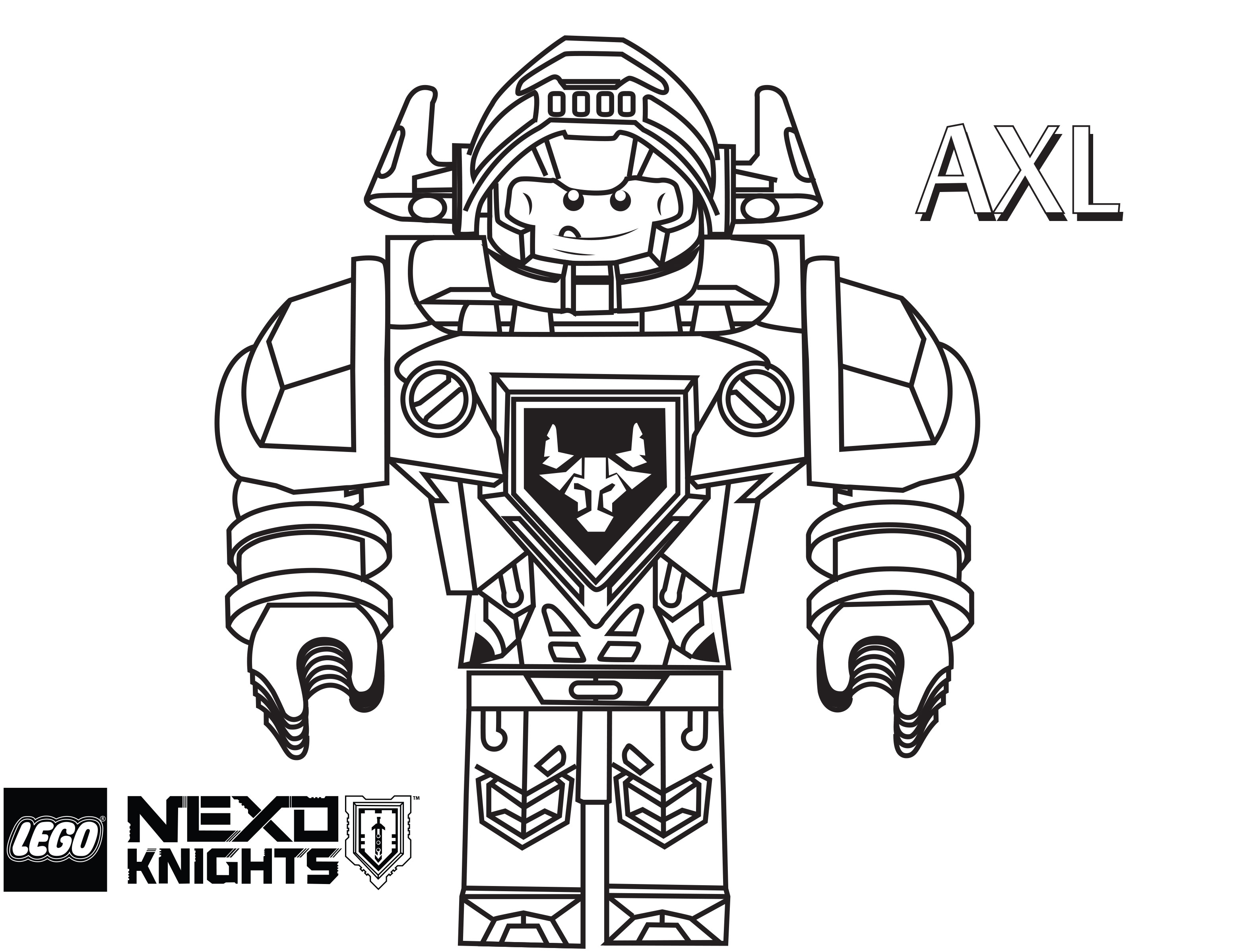 desenhos de lego nexo knights para pintar