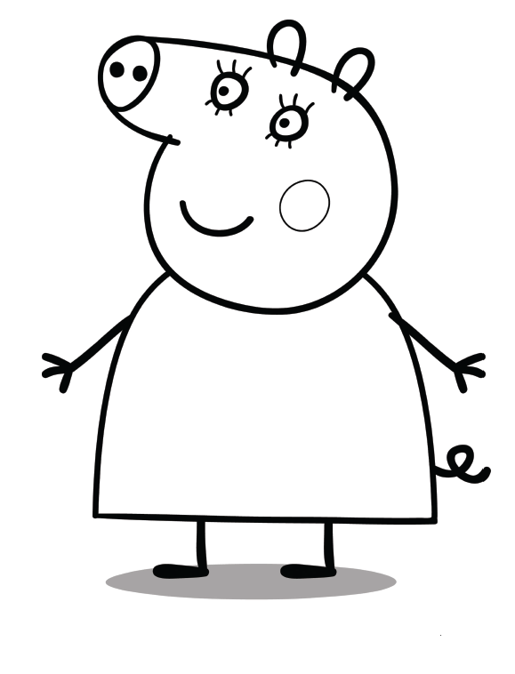 desenhos de mamae pig para colorir