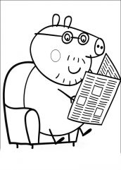 desenhos do papai pig para colorir