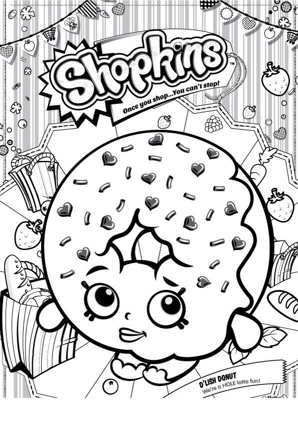 donuts shopkins para colorir