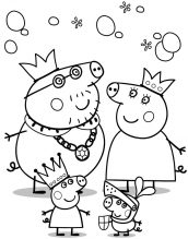 familia da peppa pig para colorir