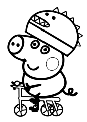 george pig na bicicleta para colorir