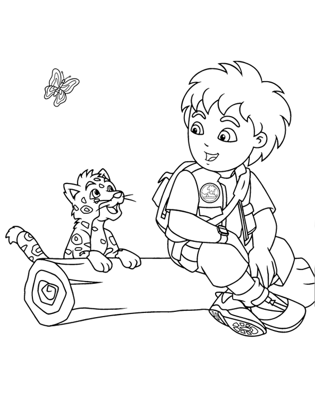 go diego go imagem para colorir