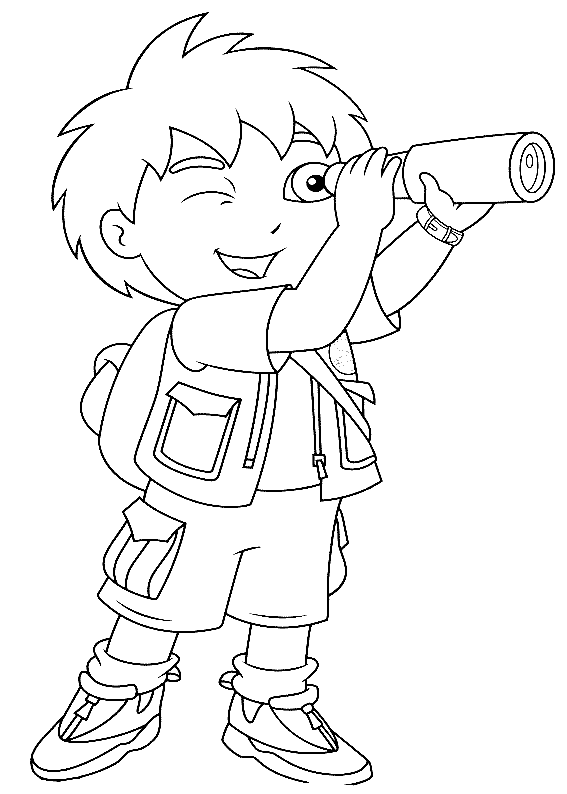 go diego go para colorir e pintar