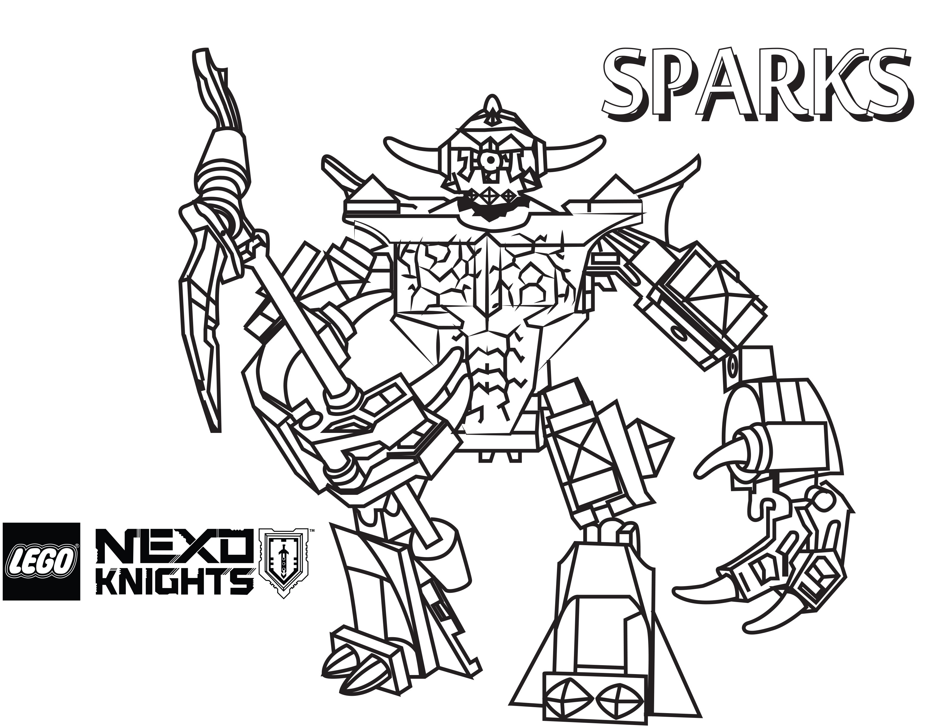 imagens de lego nexo knights para colorir