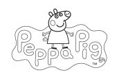 logo da peppa pig para colorir