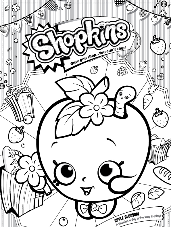 maça shopkins para colorir