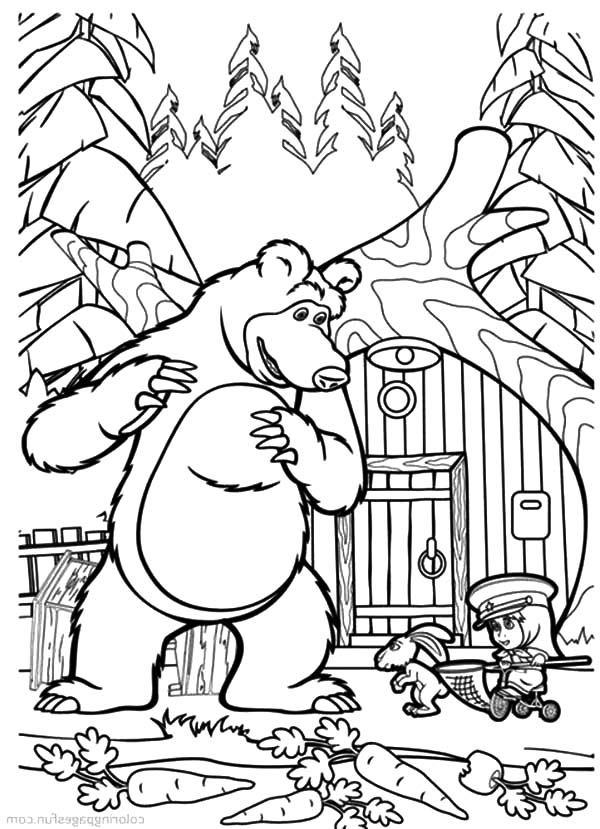 masha e o urso para imprimir