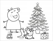 natal da peppa pig para colorir