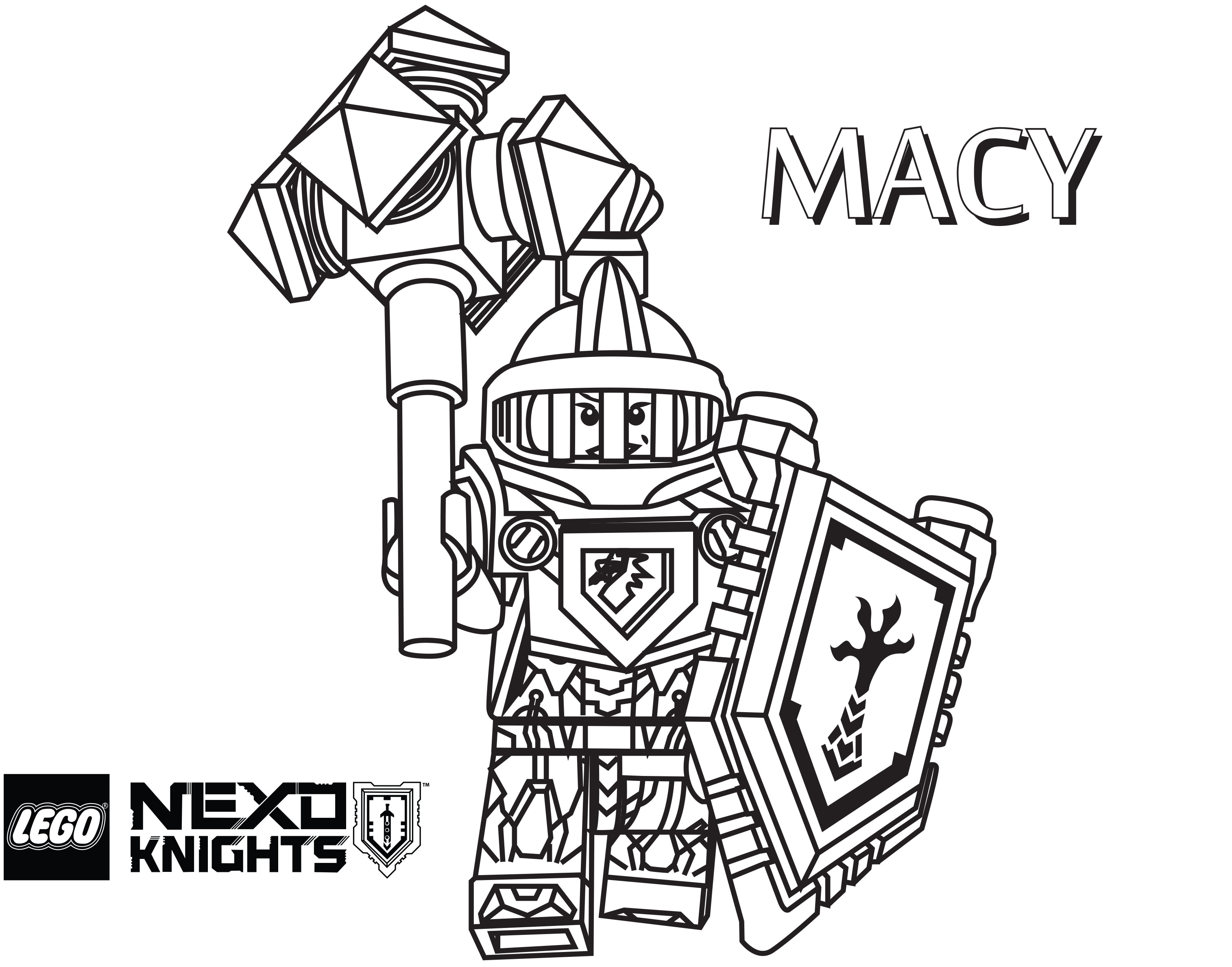 nexo knights para pintar