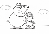 papai pig e peppa pig para colorir